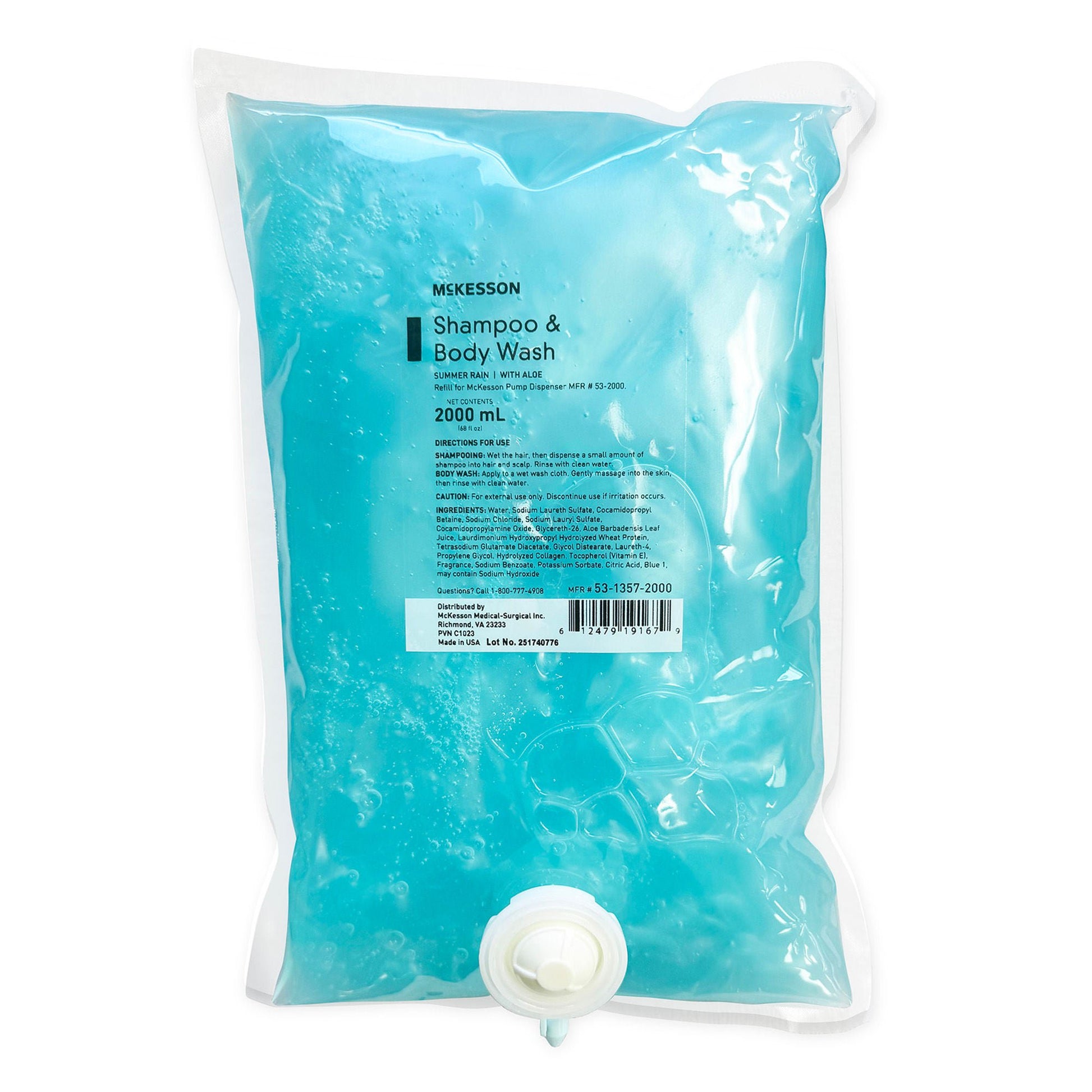 McKesson Shampoo and Body Wash Dispenser Refill Bag , Summer Rain