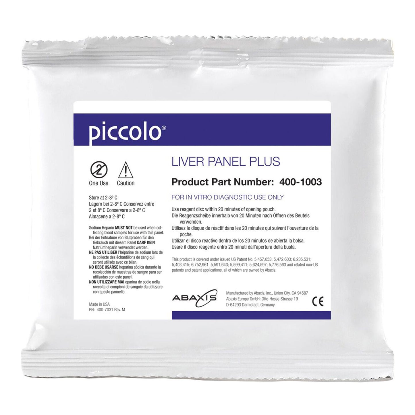 Piccolo® Reagent, Hepatic Function Panel