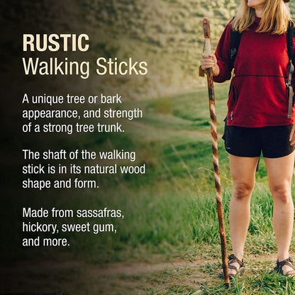 Brazos™ Twisted Hickory Rustic Walking Stick, 55-Inch Height