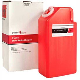 Sharps Assure Mailback Sharps Container Red Base Vertical Entry