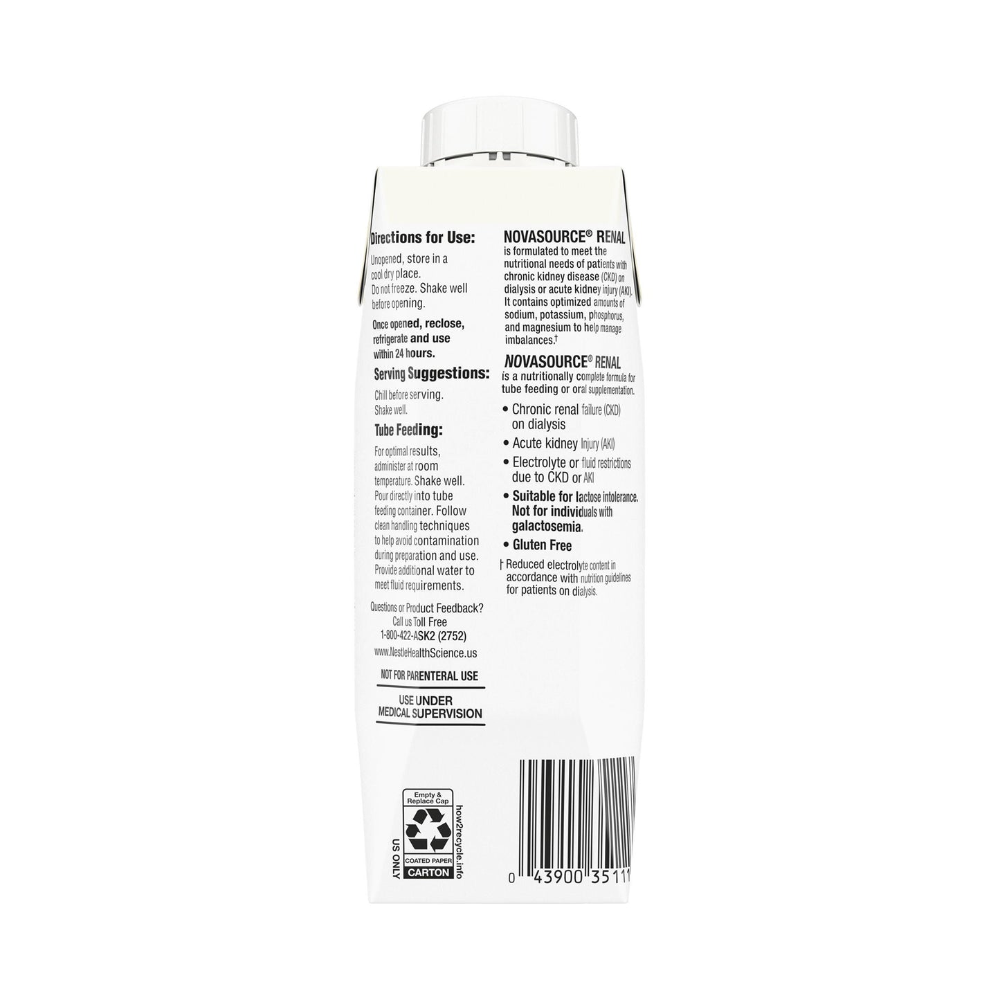 Novasource® Renal Vanilla Formula for Patients on Dialysis, Carton
