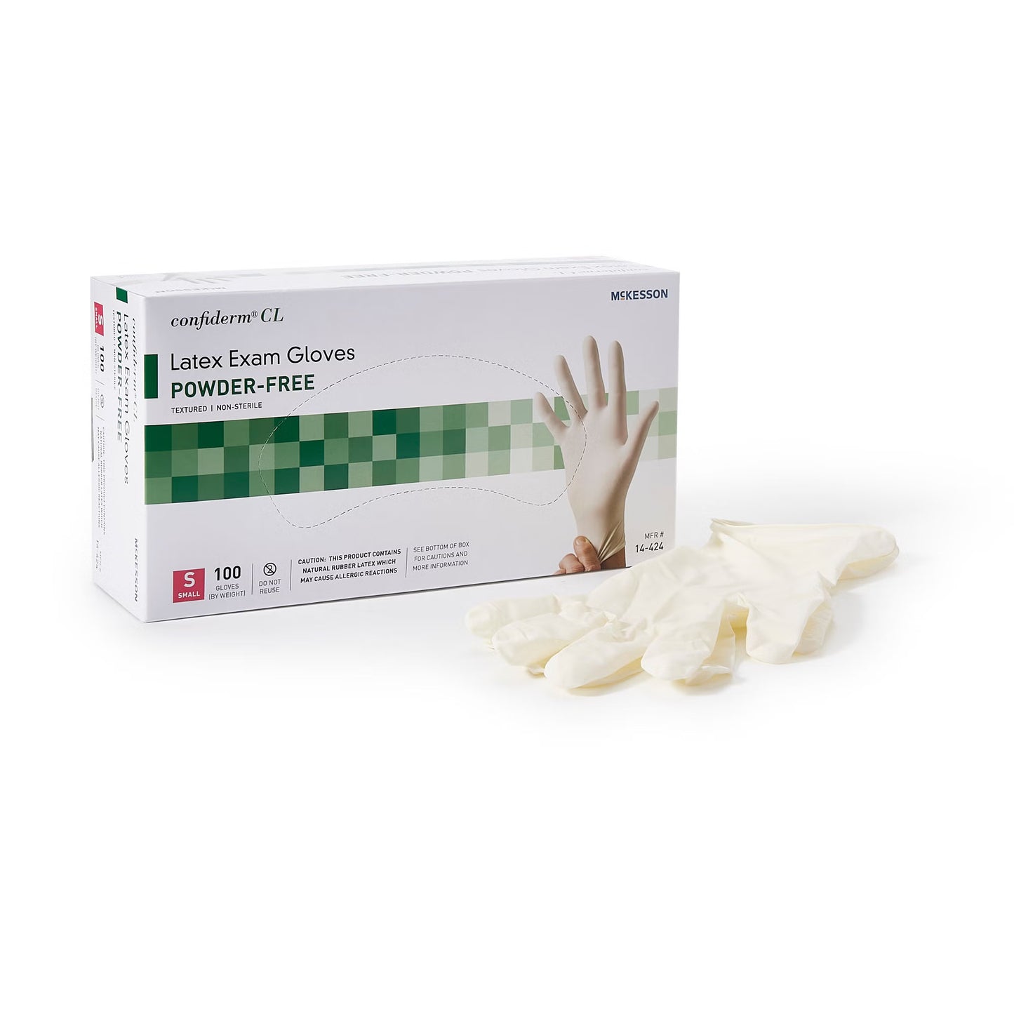 McKesson Confiderm® Latex Exam Gloves, Ivory