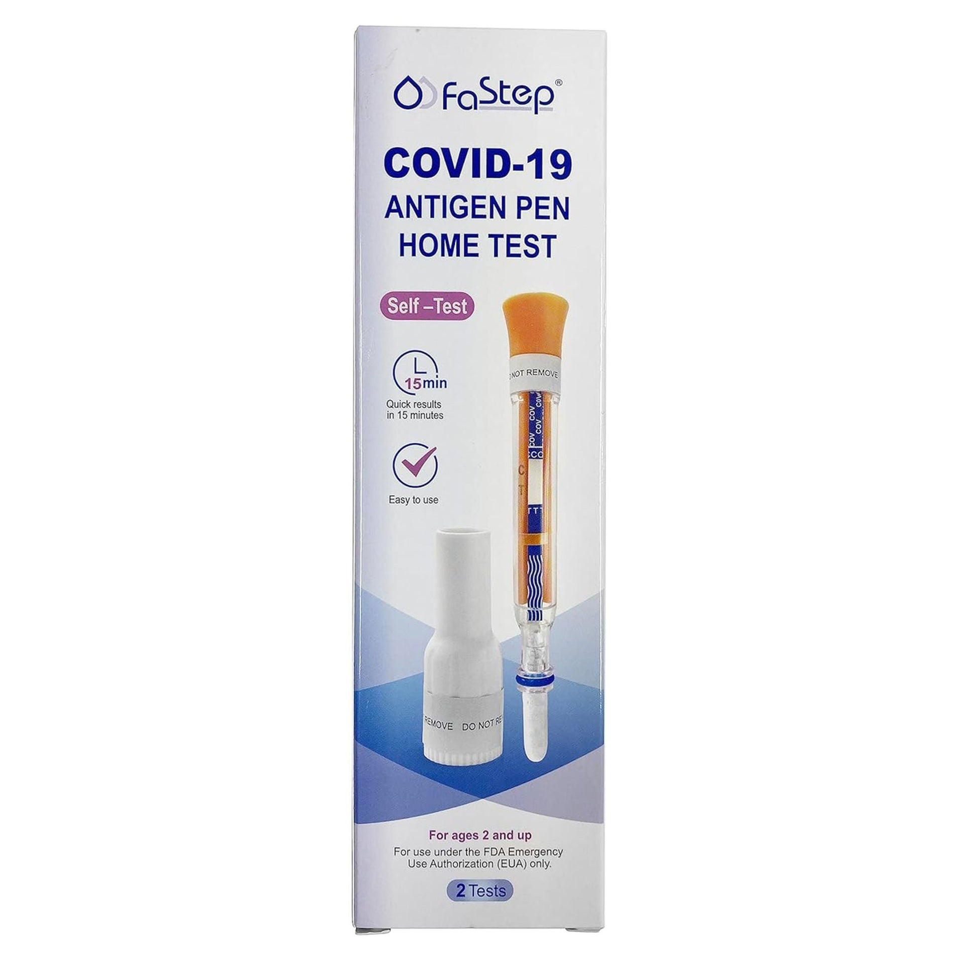 FaStep Respiratory Test Kit COVID-19 Antigen Pen Test 1 Test per Kit (144 Kits )