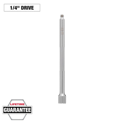 Milwaukee 1/4" Drive 6" Wobble Extension 43-24-9202 | 1/4 in Drive, Chrome Vanadium Steel