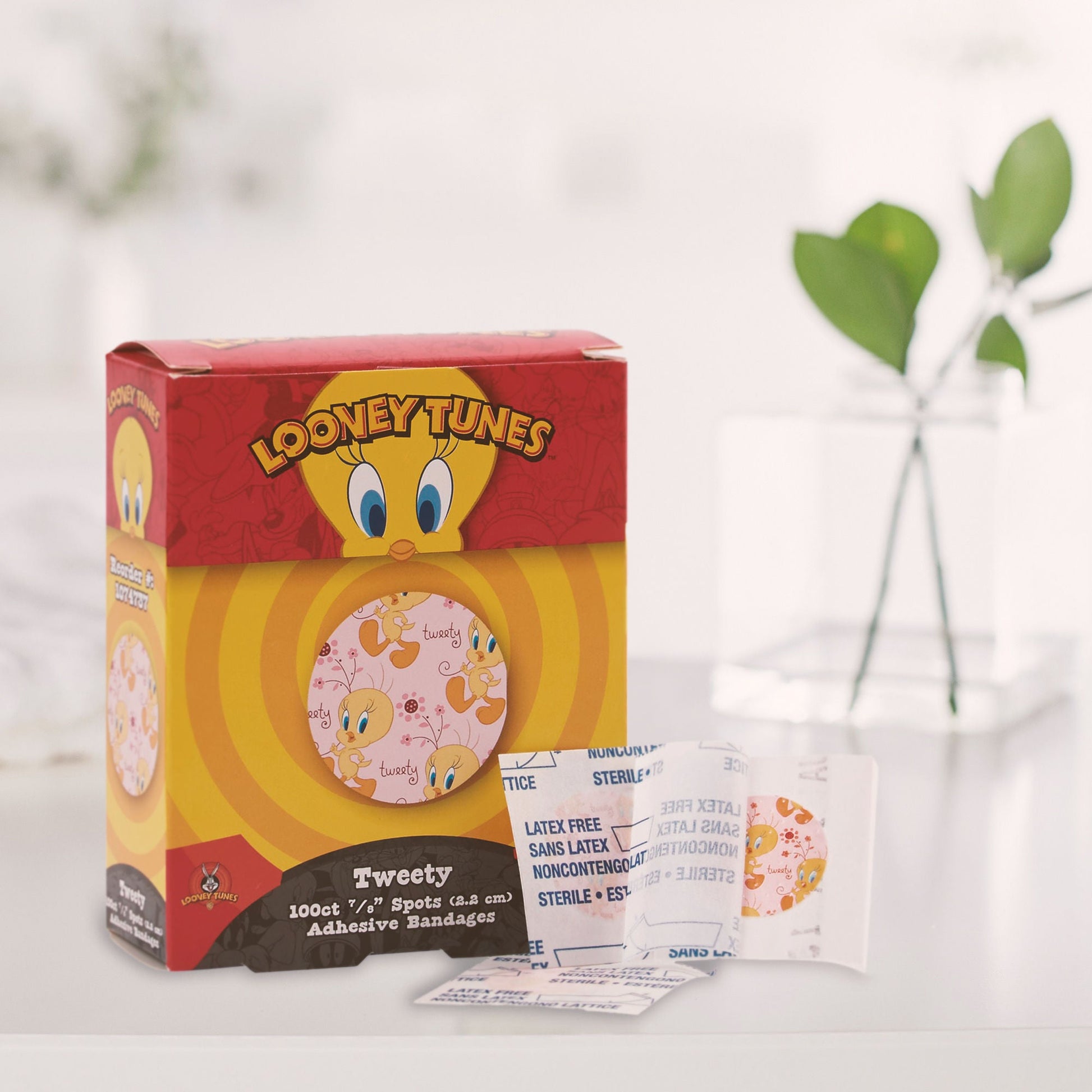 Looney Tunes™ Stat Strip® Adhesive Spot Bandage, 7/8-Inch Round