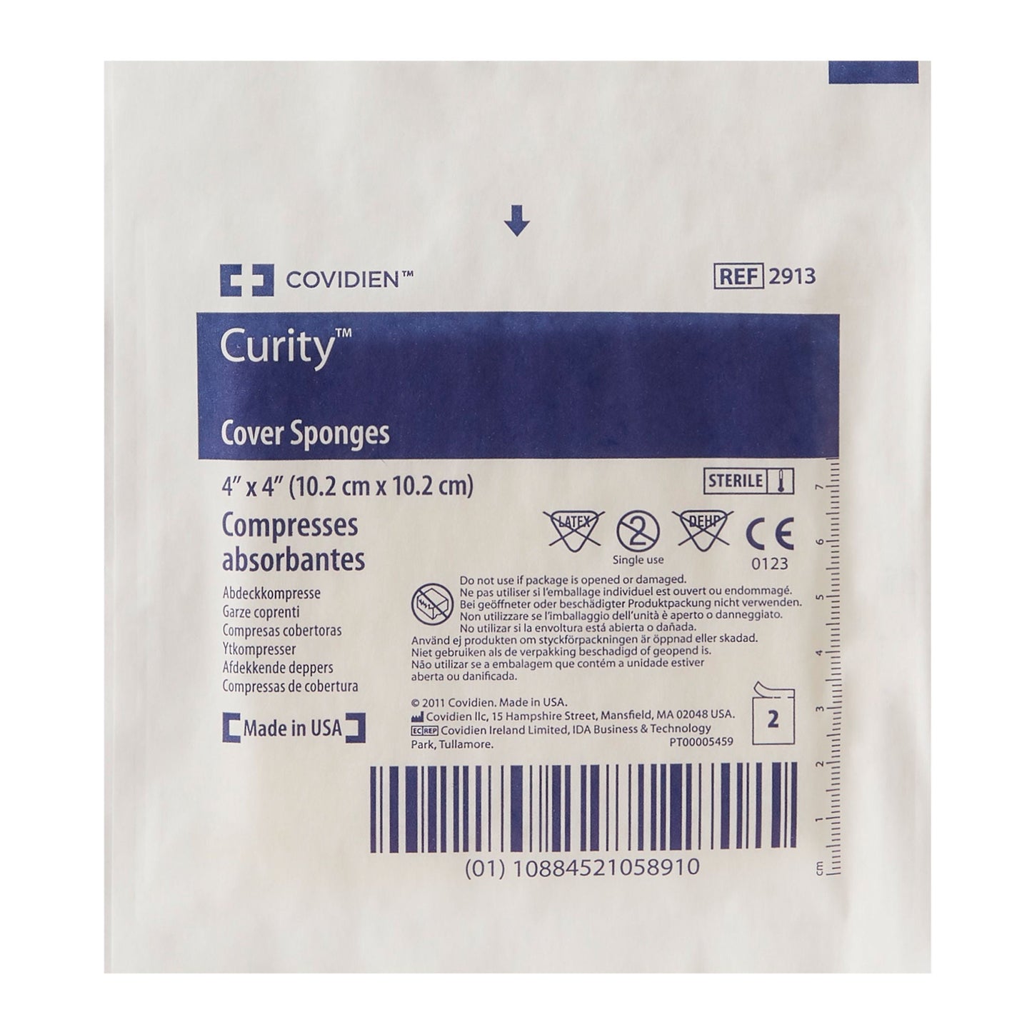 Curity™ Sterile Nonwoven Sponge, 4-Ply