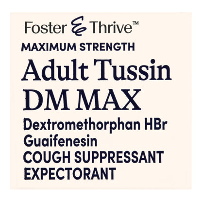 Foster & Thrive™ Adult Tussin DM Max Liquid, Raspberry & Menthol