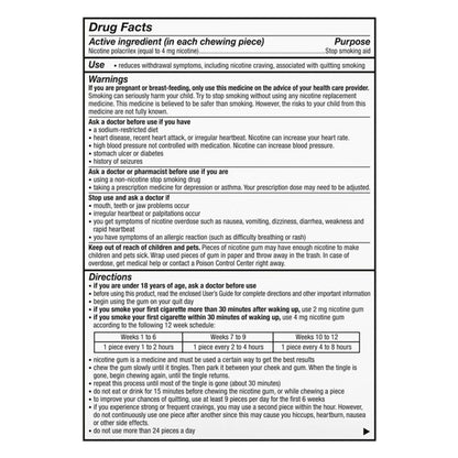 Nicorette Stop Smoking Aid Gum 4 mg Spearmint Burst with a Hint of Chamomile