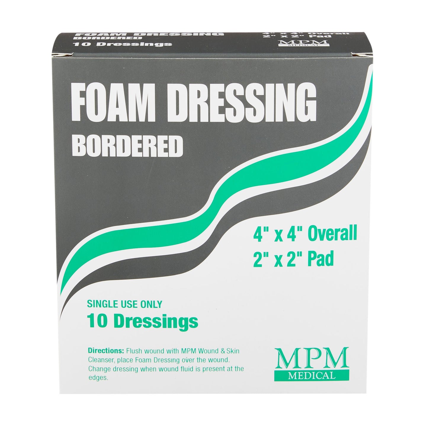MPM Foam Dressing With Border Waterproof Backing Adhesive Square