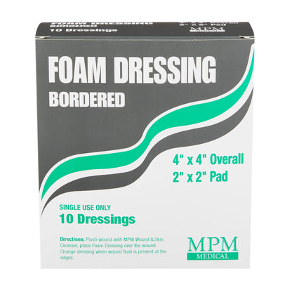 MPM Foam Dressing With Border Waterproof Backing Adhesive Square