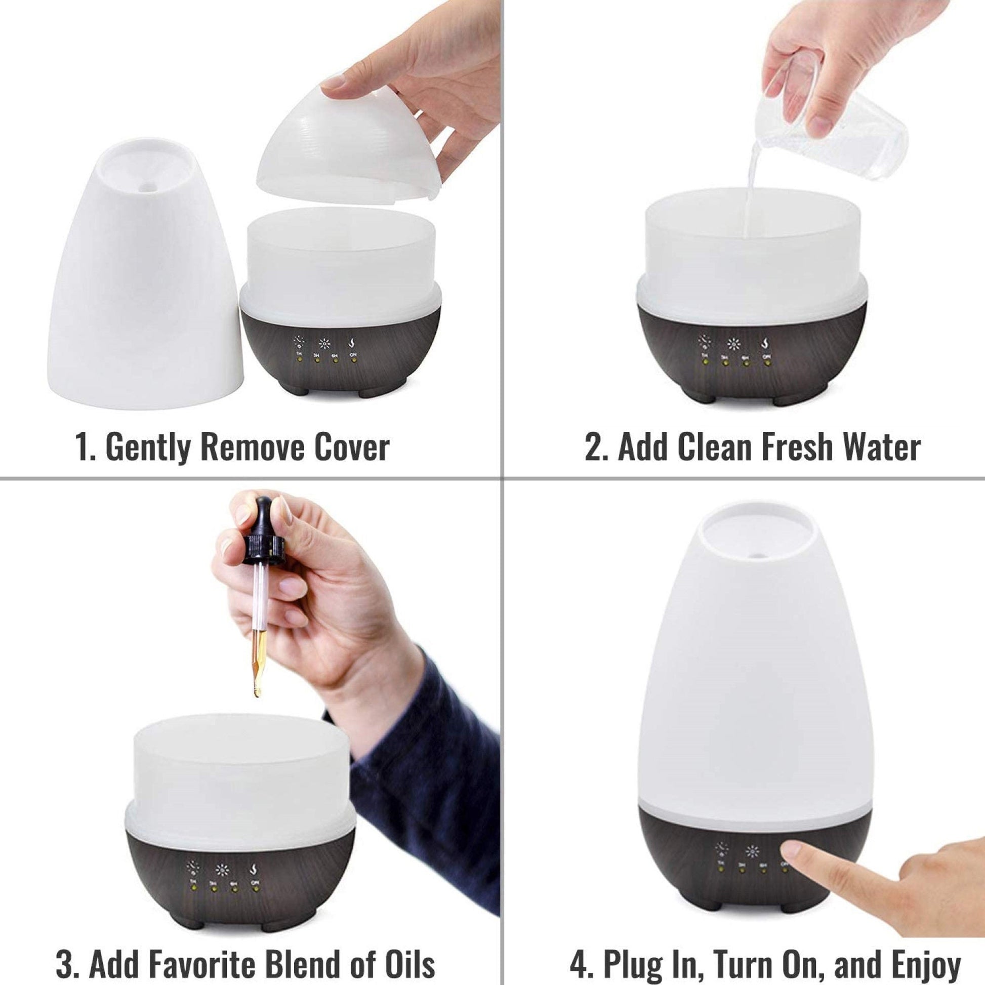 HealthSmart Ultrasonic Essential Oil Humidifier Diffuser