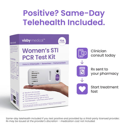 Visby Medical Sexual Health Test Kit Chlamydia Trachomatis / Neisseria Gonorrhoeae / Trichomonas Vaginalis Single Test CLIA Waived