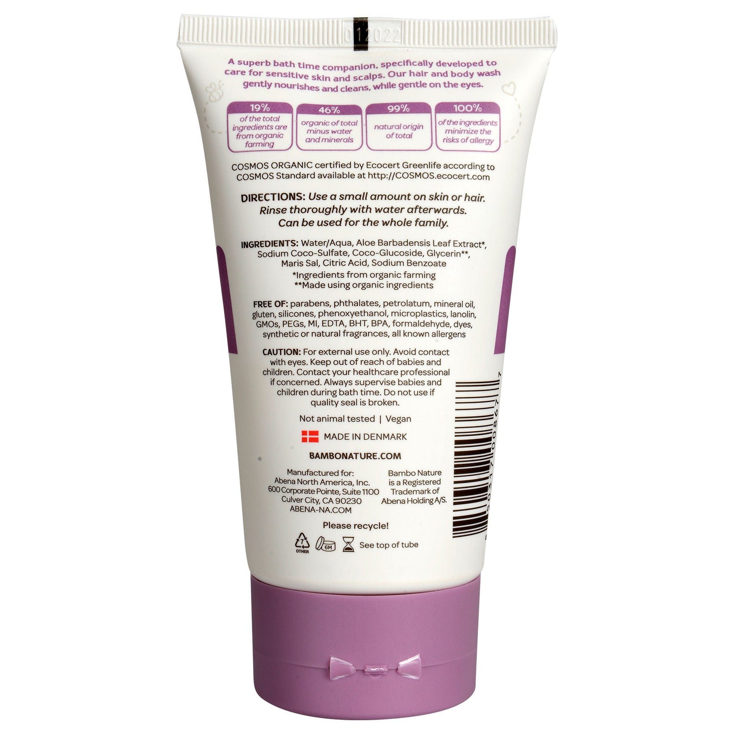 Bambo® Nature Bath Buddy Hair and Body Wash for Babies, Unscented, Tube