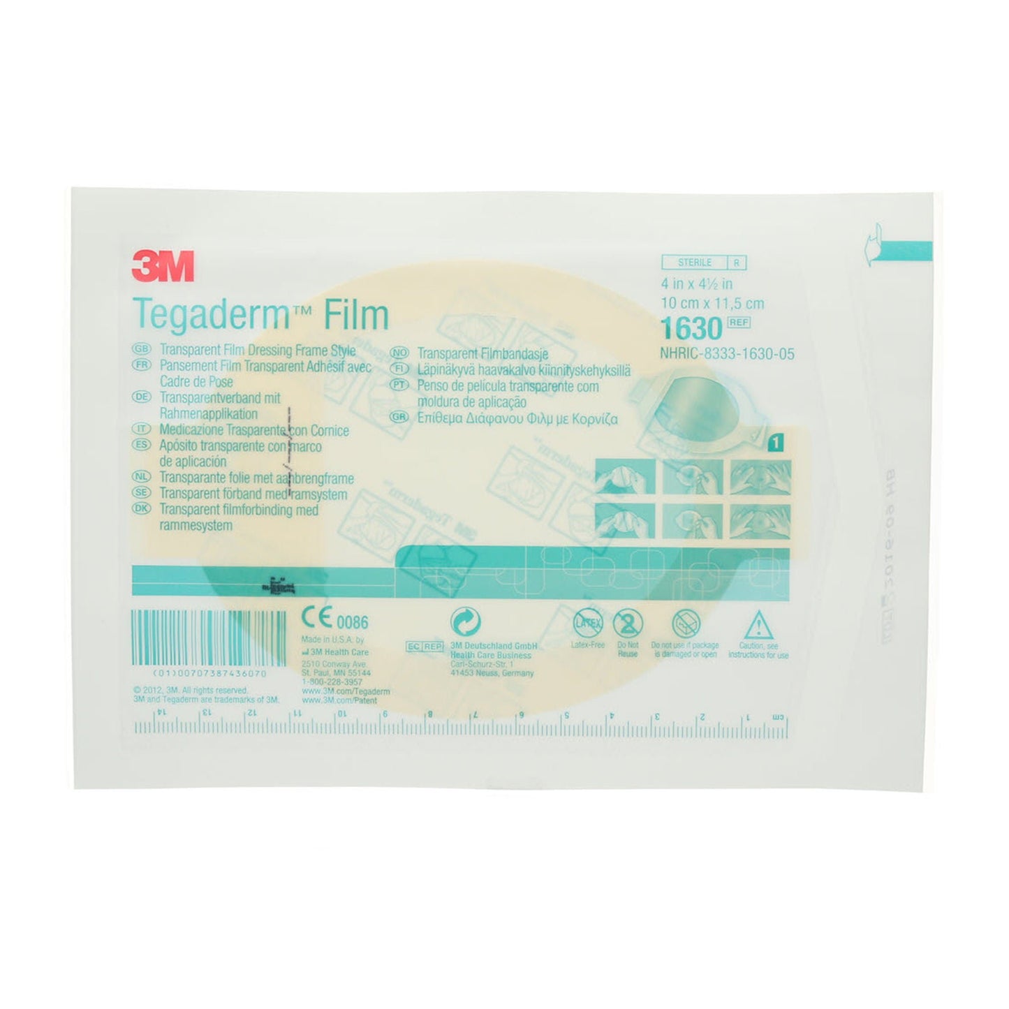 3M Tegaderm Transparent Film Dressing Frame Style Delivery Oval