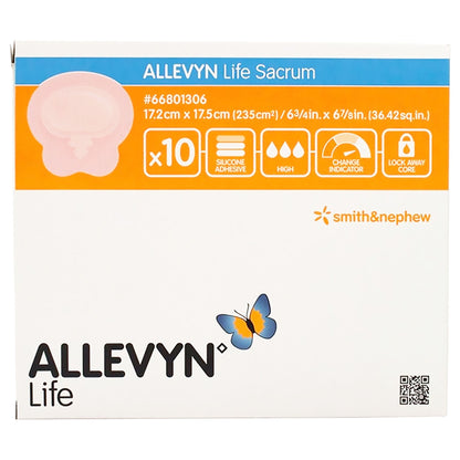 Allevyn Life Sacrum Foam Dressing, 17.2 x 17.5 Centimeters