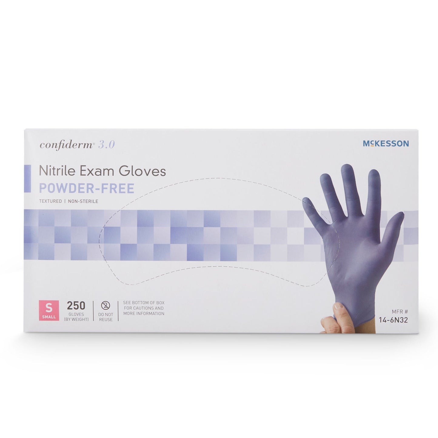 McKesson Confiderm® 3.0 Nitrile Exam Glove, Blue