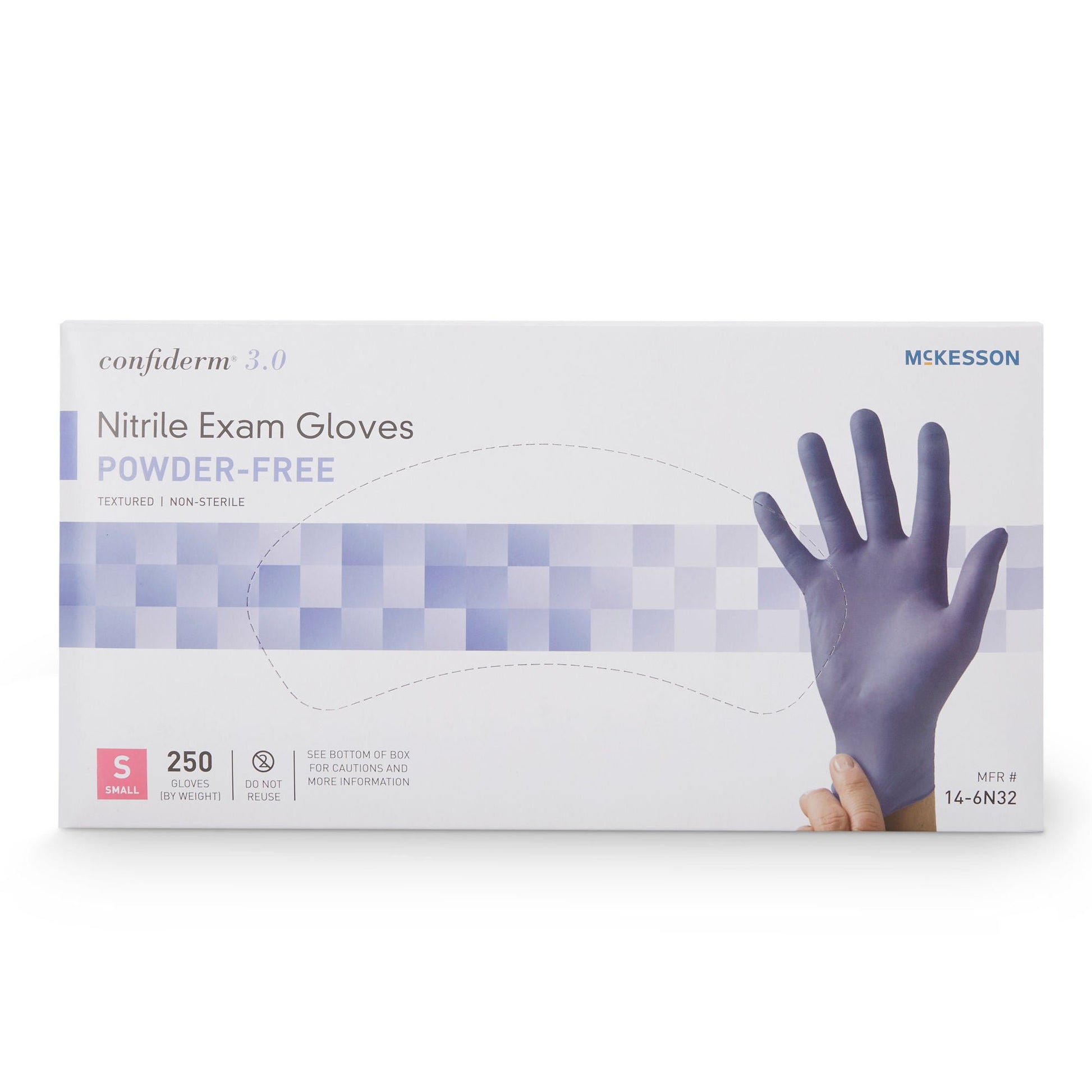McKesson Confiderm® 3.0 Nitrile Exam Glove, Blue