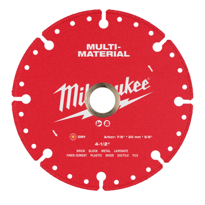 Milwaukee 4-1/2” Multi-Material Diamond Blade 49-93-9604 | Diamond Coated