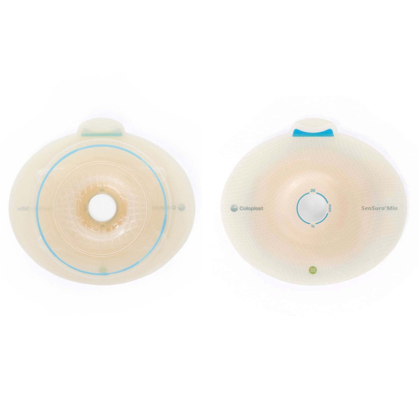 SenSura® Mio Flex Convex Light Ostomy Barrier, Stoma Opening, Red Match