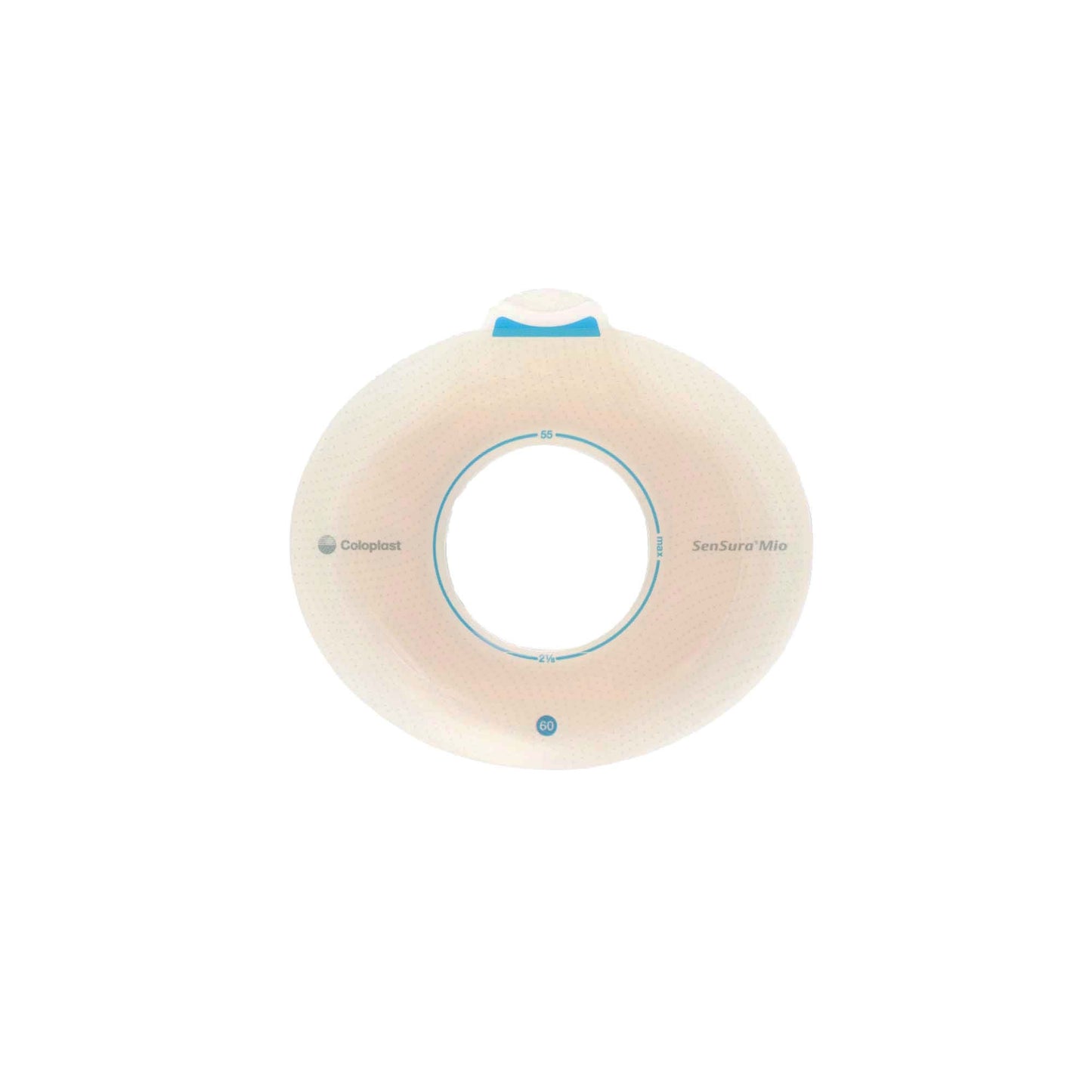 SenSura® Mio Click Ostomy Barrier, Stoma Opening, Blue Color Match