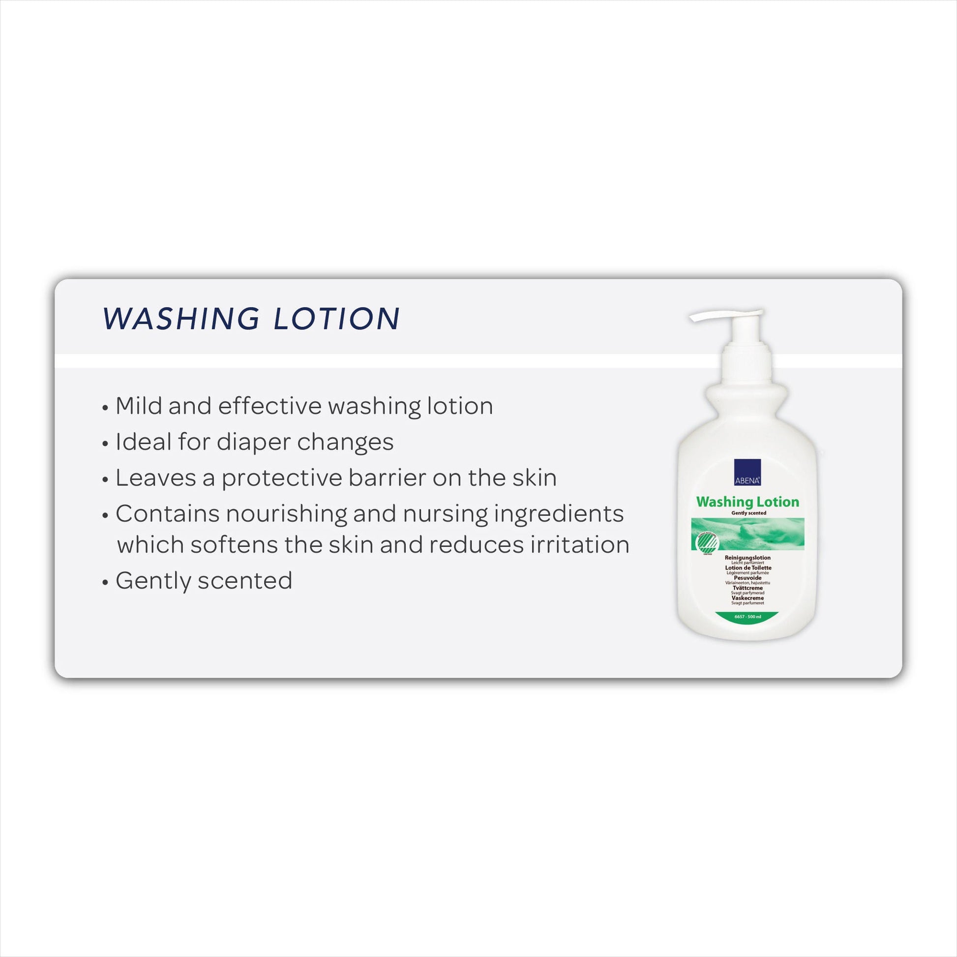 Abena Rinse-Free Body Wash, Pump Bottle