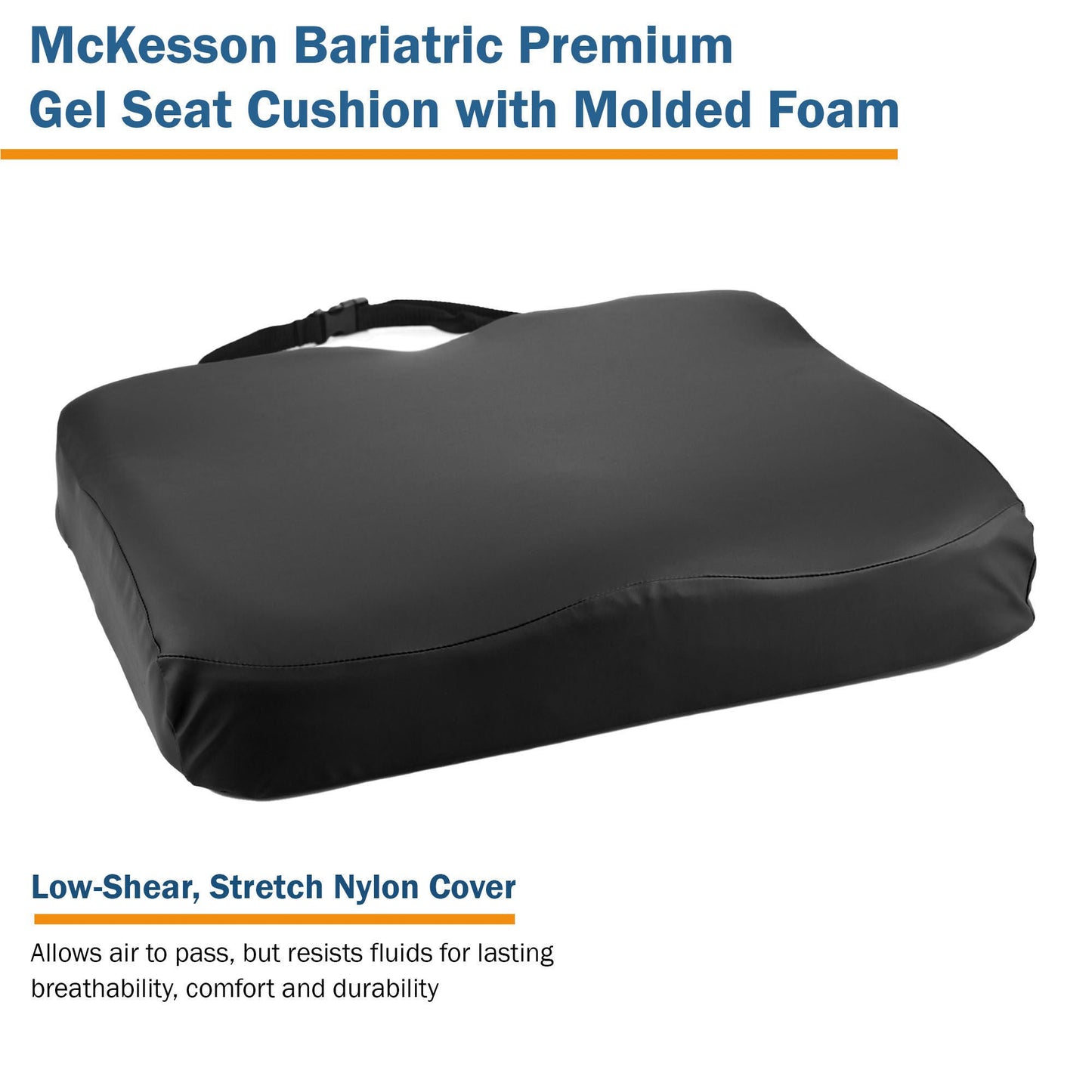 McKesson Premium Molded Foam Seat Cushion, 22 x 18 x 3 Inch