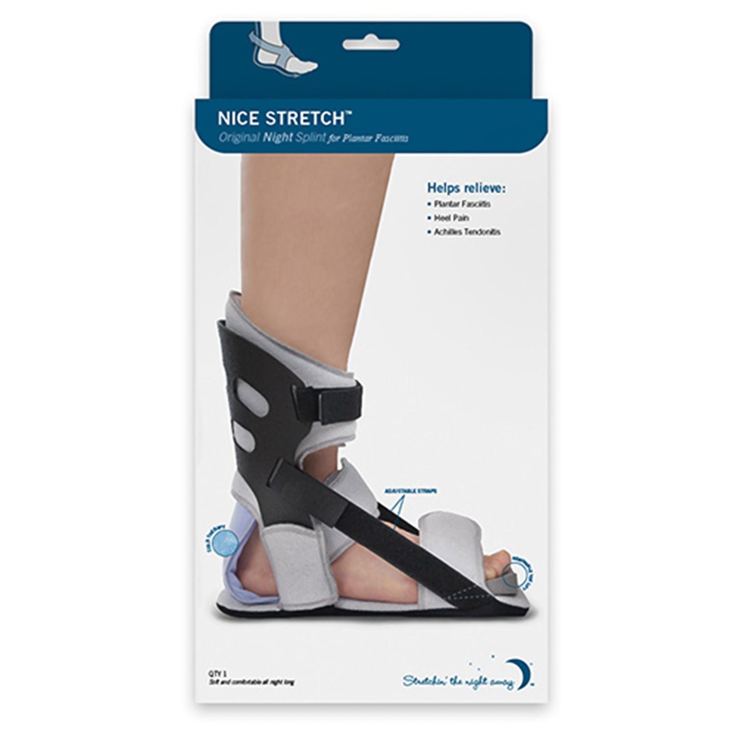 Nice Stretch® Original Plantar Fasciitis Night Splint w/ Polar Ice® Pack