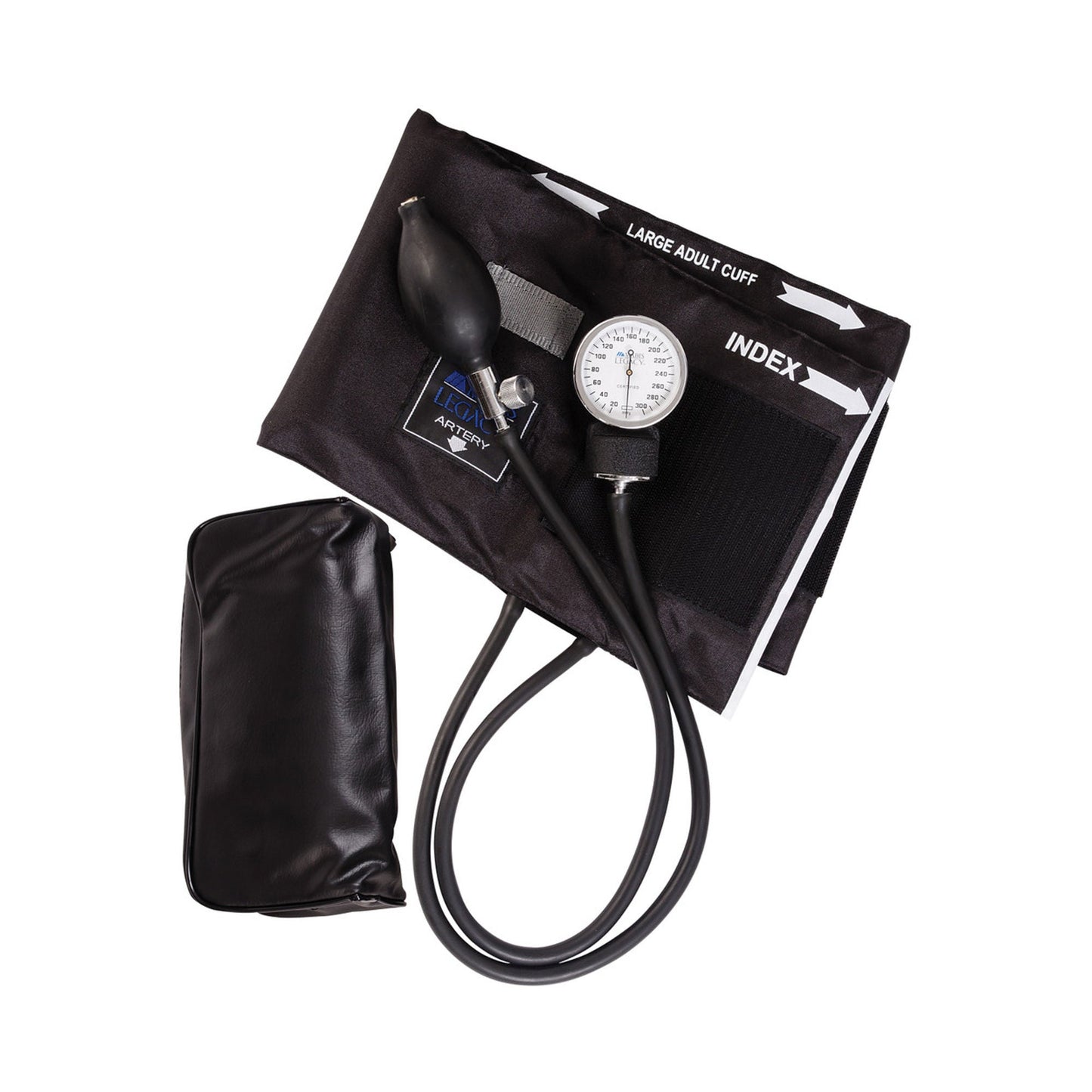 Legacy™ Aneroid Sphygmomanometer, Large, Black