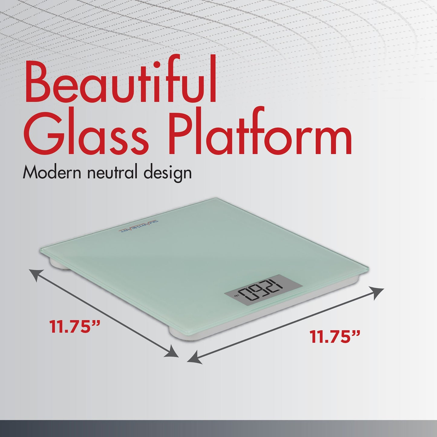 Veridian Floor Scale LCD Display 441 lbs / 200 kg. Battery Operated