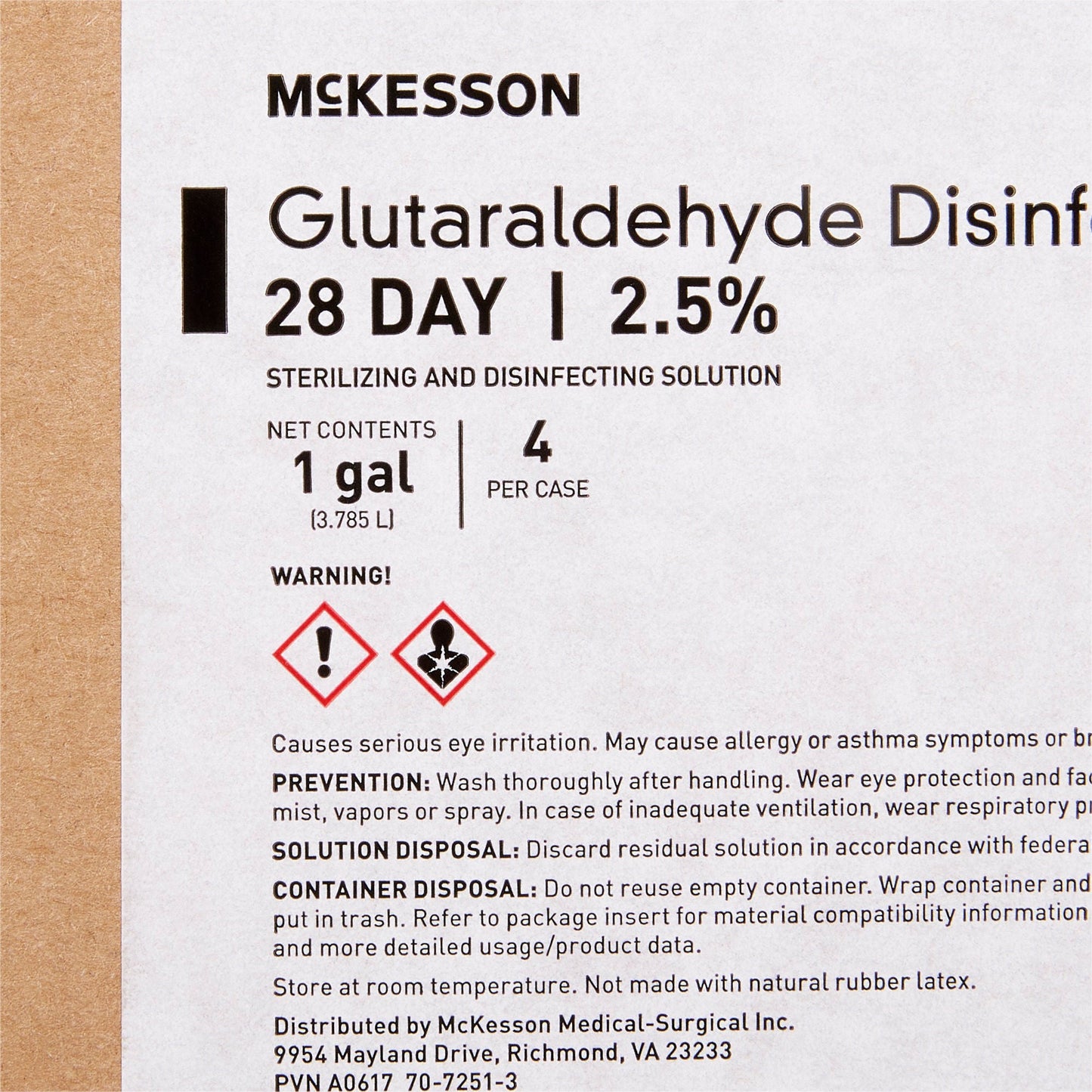 McKesson Glutaraldehyde High Level Disinfectant, 1-gallon Jug - view 6