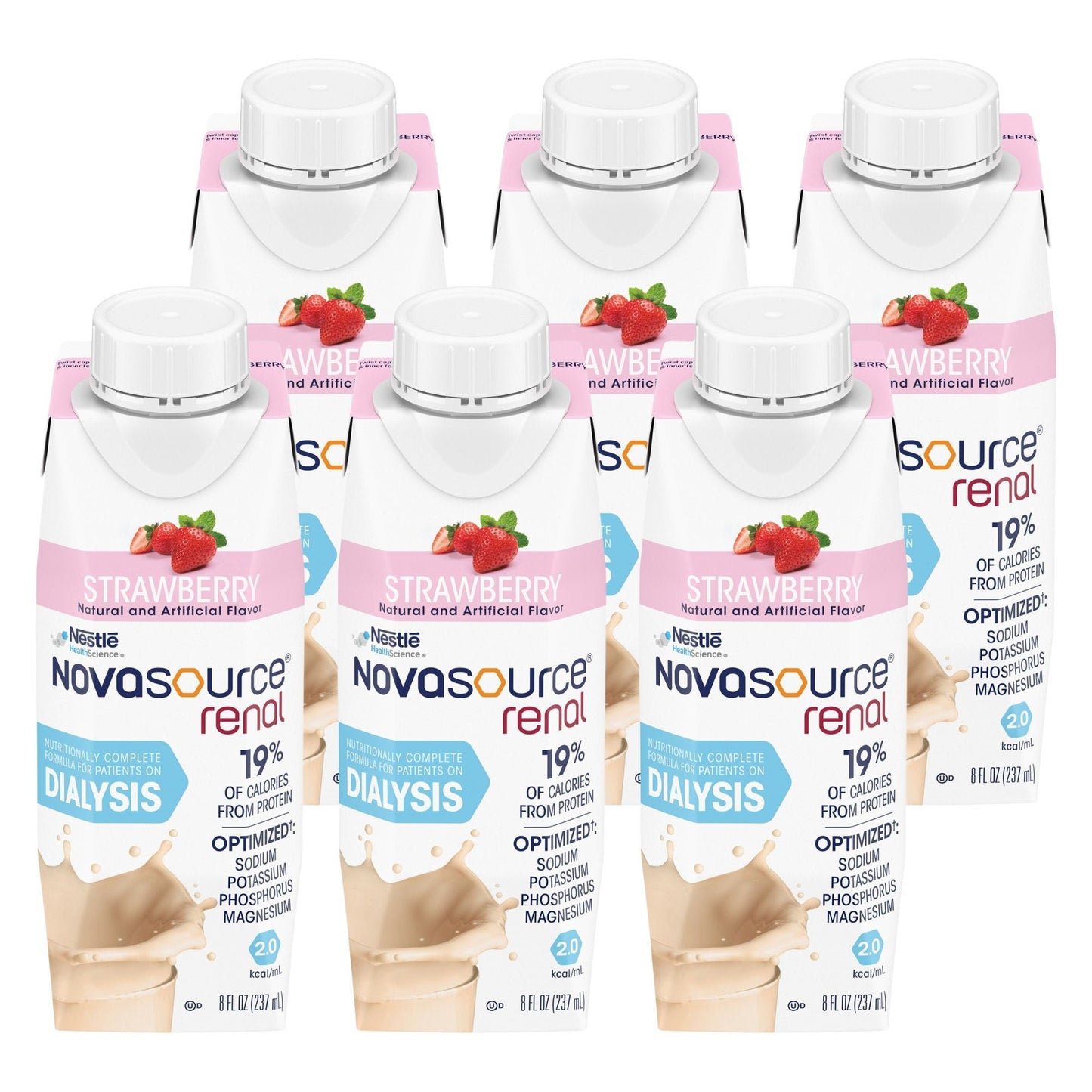 Novasource® Renal Strawberry Formula for Patients on Dialysis, Carton