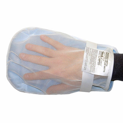 SkiL-Care™ Hand Control Mitt, White/Blue