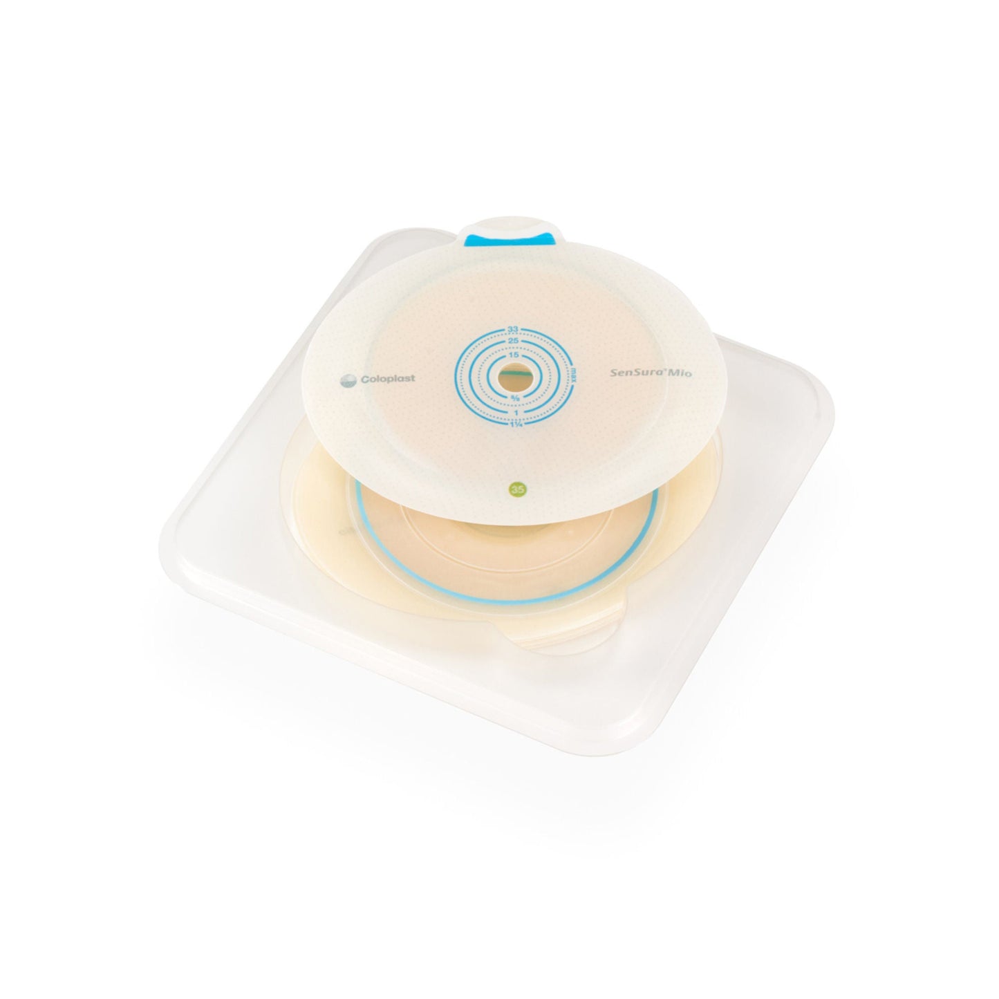 SenSura® Mio Flex Flat Ostomy Barrier, Trim to Fit , Green Match