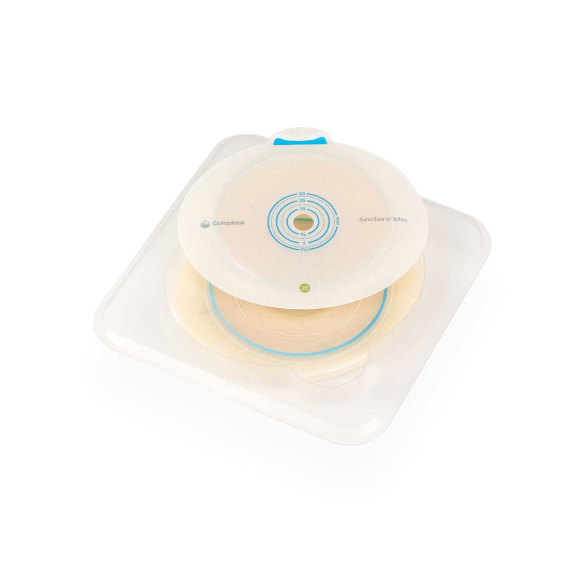 SenSura® Mio Flex Flat Ostomy Barrier, Trim to Fit , Green Match