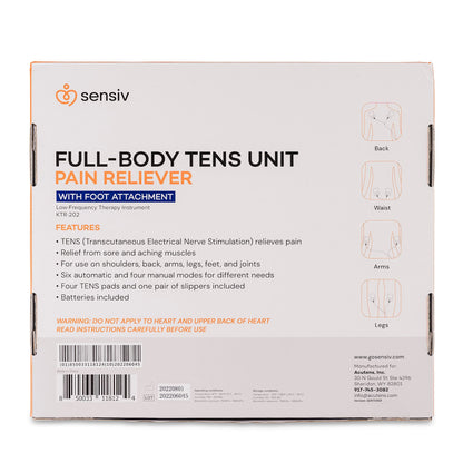 Sensiv Full-Body TENS Pain Relief Therapy with Foot Attachment