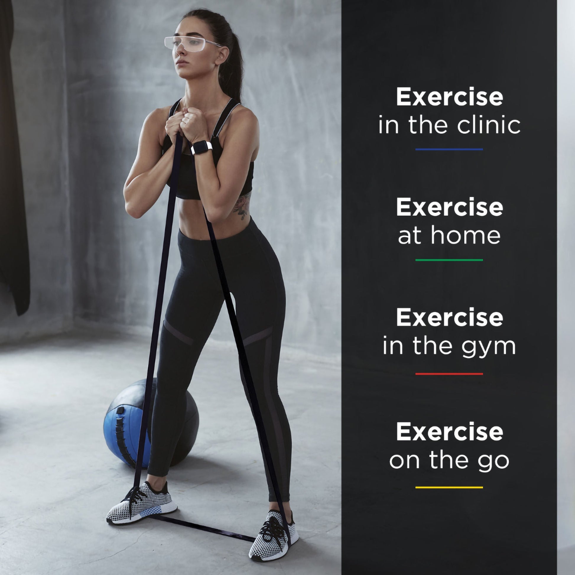 TheraBand® Exercise Resistance Band, Black, X-Heavy Resistance