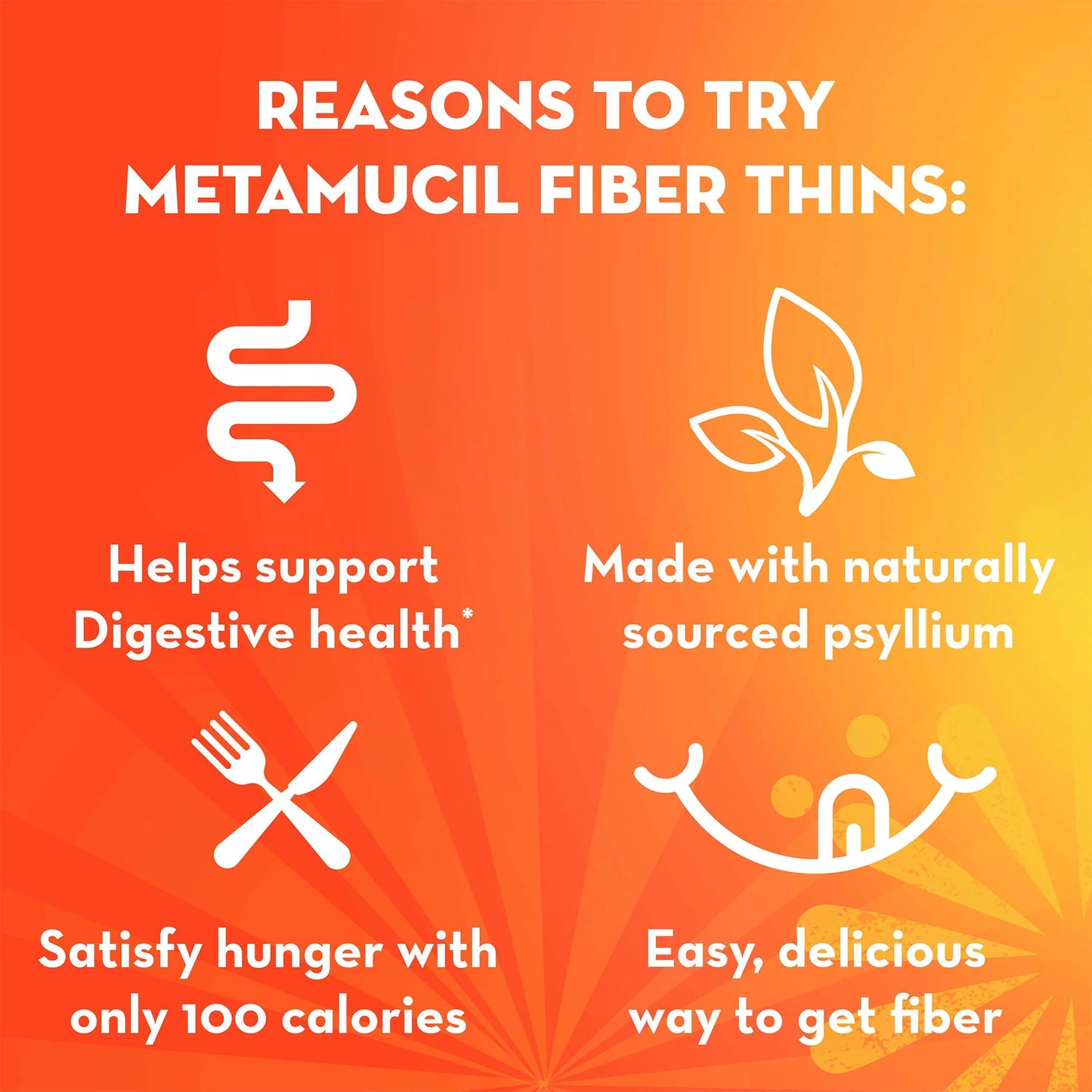 Metamucil® Fiber Supplement Cinnamon Spice Flavor Wafer