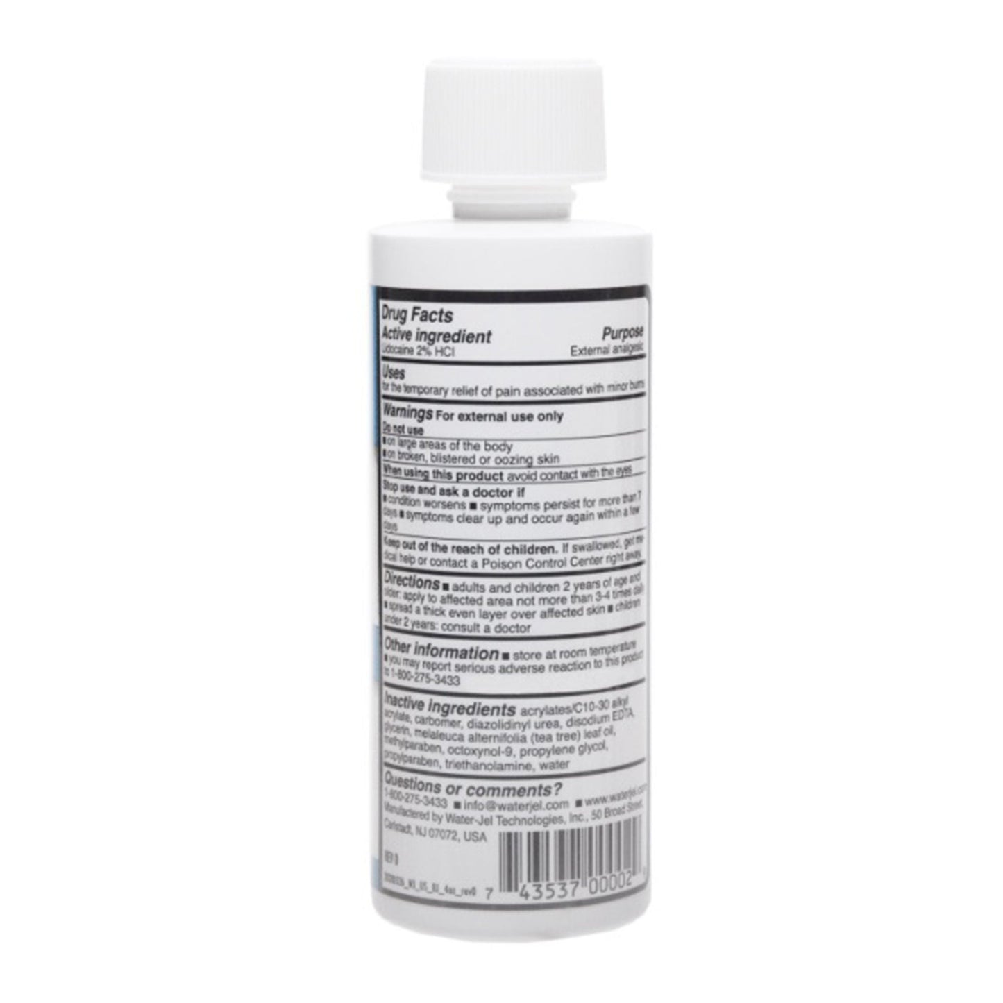 Water Jel® Burn Jel® Lidocaine Burn Relief Topical Gel