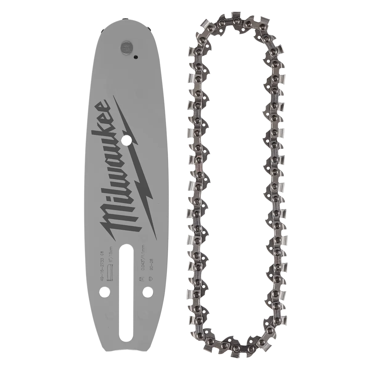 Milwaukee 6" 3/8" LOW PROFILE Pitch, .043" Gauge Saw Chain and Guide Bar Set 49-16-2843