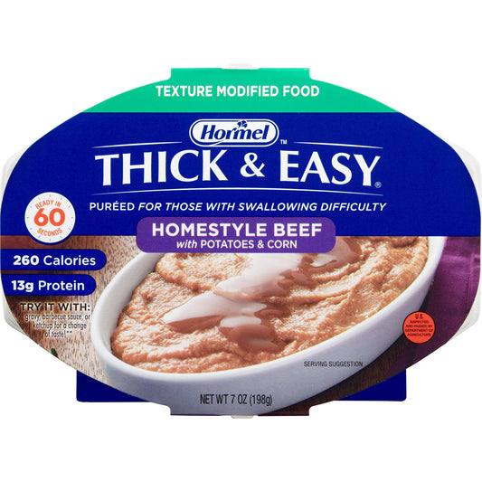 Thick & Easy® Beef with Potatoes and Corn Thickened Food, Tray