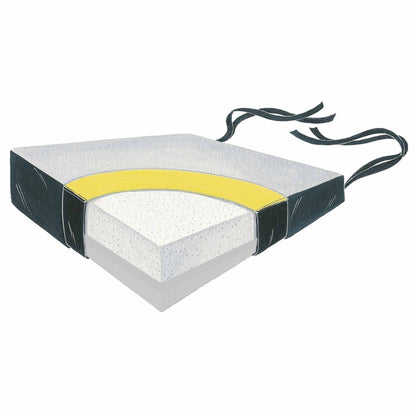 SkiL-Care™ Wheelchair Wedge Seat Cushion, Black