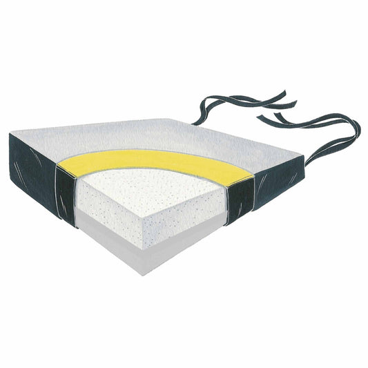 SkiL-Care™ Wheelchair Wedge Seat Cushion, Black