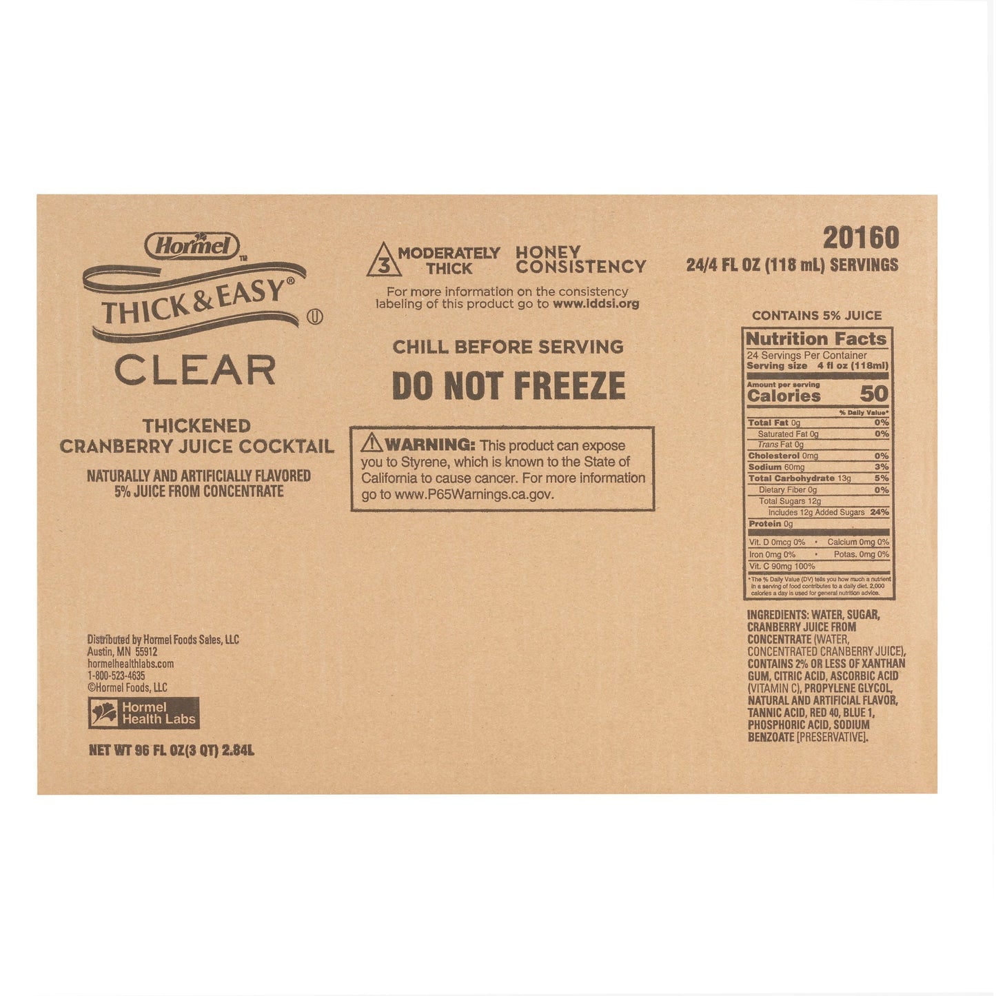 Thick & Easy® Clear Honey Consistency Cranberry Juice Thickened Beverage