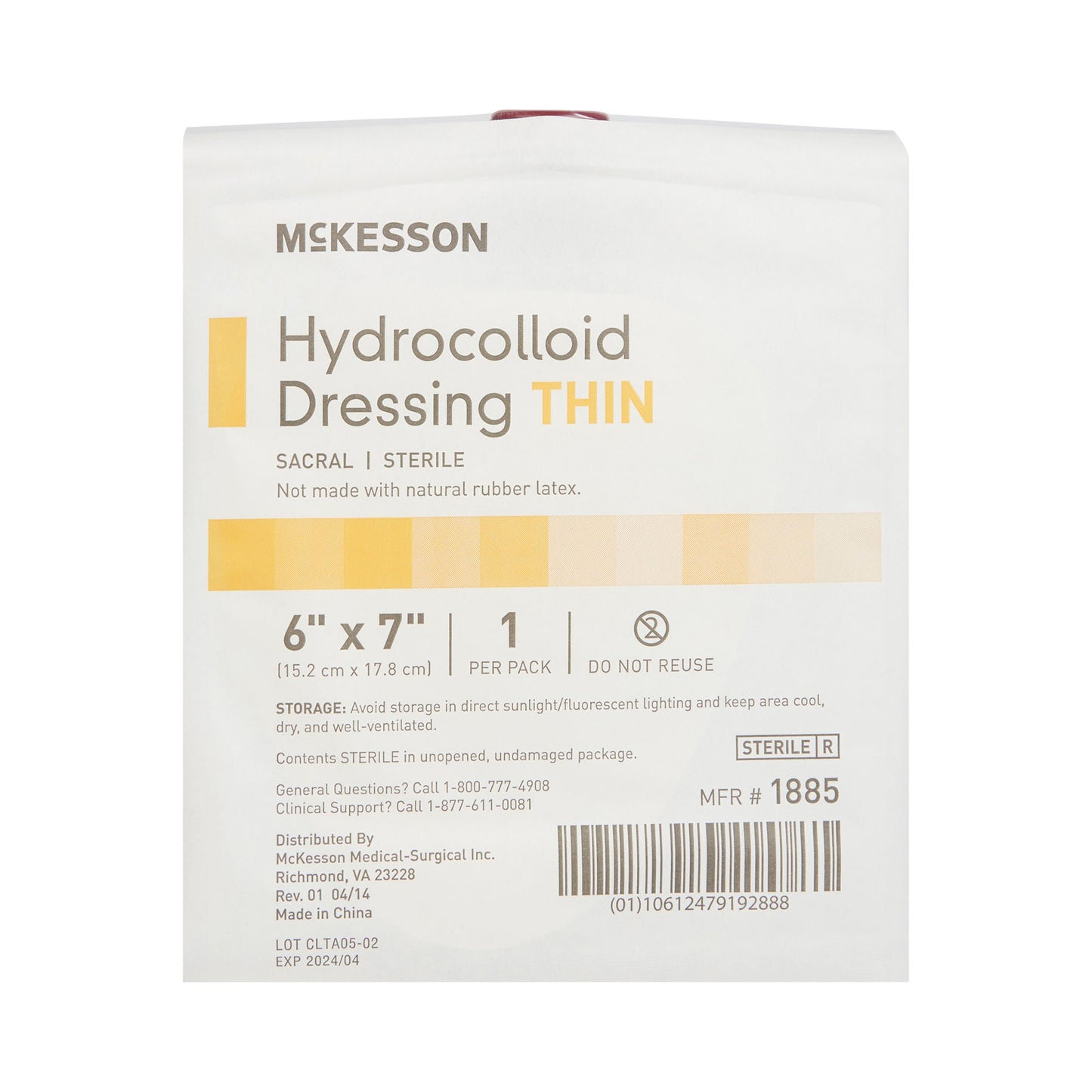 McKesson Hydrocolloid Dressing, Sacral