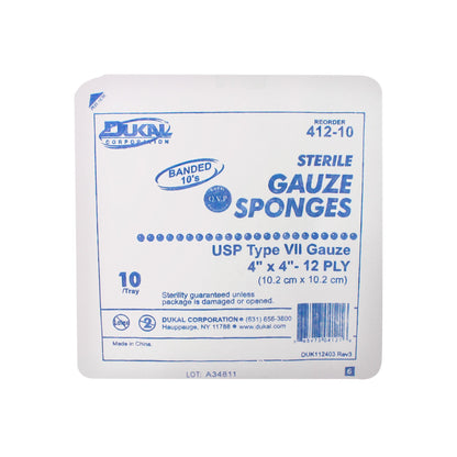 Dukal™ Sterile USP Type VII Gauze Sponge, 12-Ply