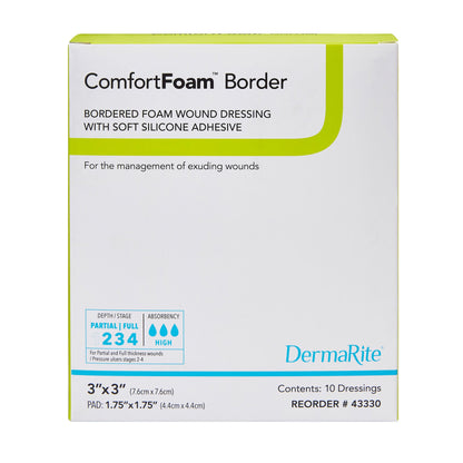 ComfortFoam™ Border Foam Wound Dressing w/ Soft Silicone Adhesive