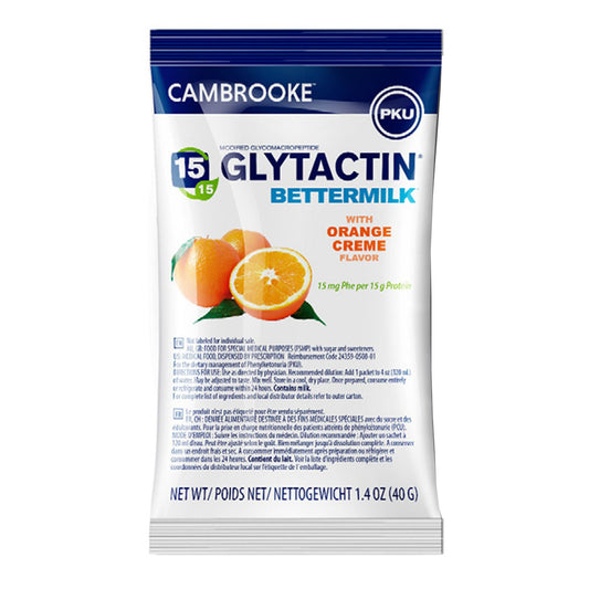Glytactin BetterMilk Oral Supplement Orange Crème Flavor Powder Individual Packet