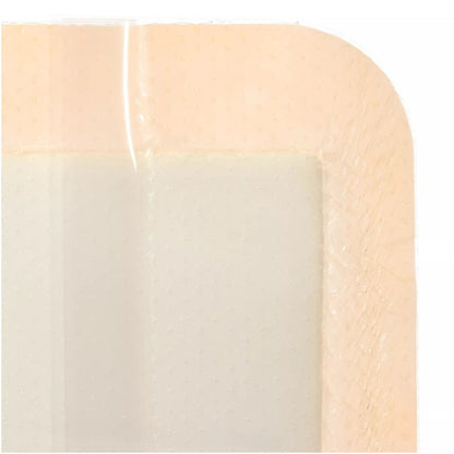 Kendall 5-Layer Foam Dressing With Border Film Backing Silicone Adhesive Rectangle