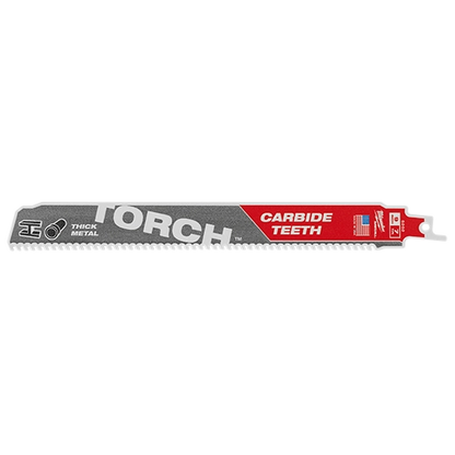 Milwaukee 9" 8 TPI TORCH with Carbide Teeth SAWZALL Blade (1 PK) 48-00-5202 | 9 in Blade Length