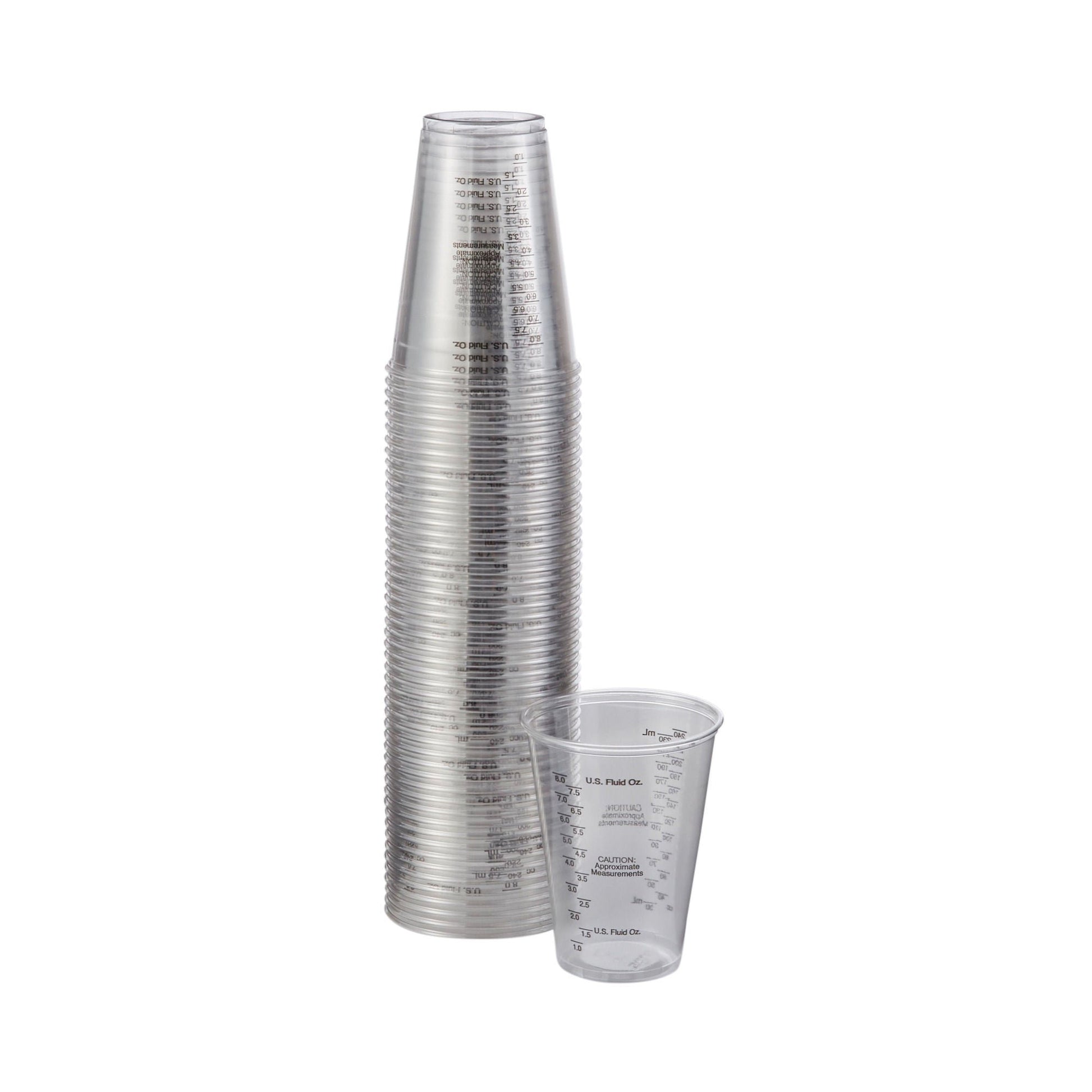 Solo Graduated Drinking Cup, Ultra Clear, Clear Plastic, Disposable